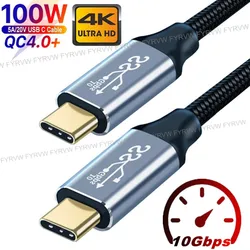 Cable USB-C 10Gbps Thunderbolt 3 4K para MacBook Pro - Carga rapida