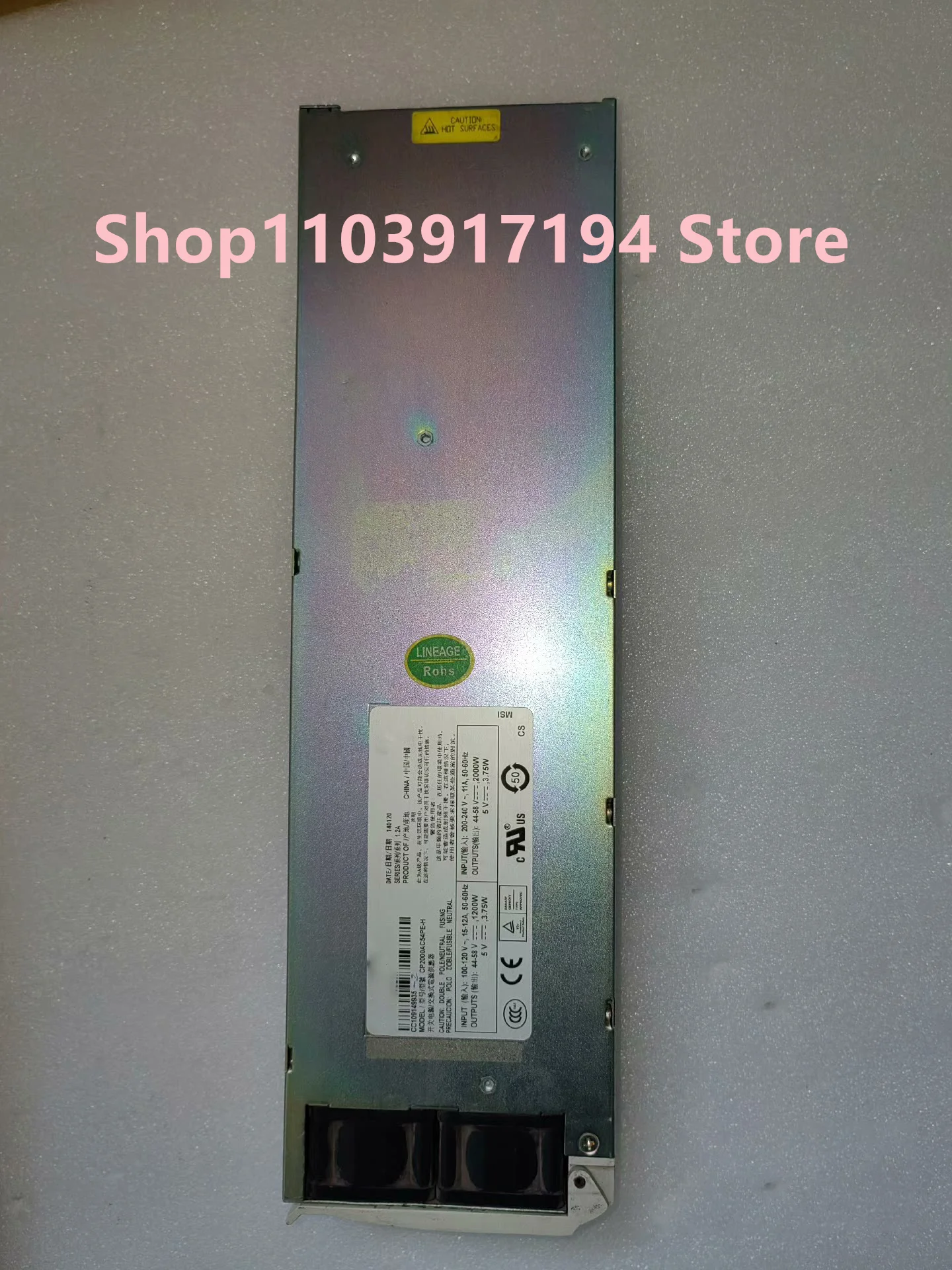 La potencia CP2000AC54PE-H AC-DC del módulo de fuente de alimentación rectificador es de 2000W