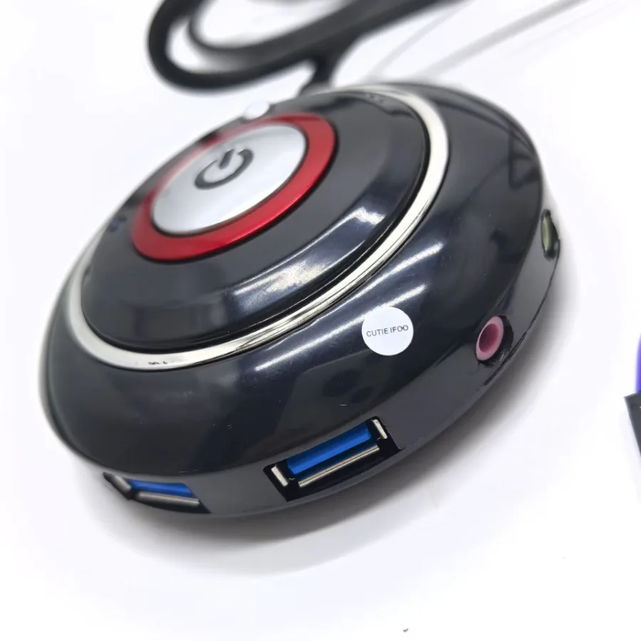 Reinicio de energía del ordenador interruptor de encendido y apagado botón de escritorio luz de estado LED micrófono auriculares Cable de soporte de montaje de enchufe USB de 2 puertos - imagen 5