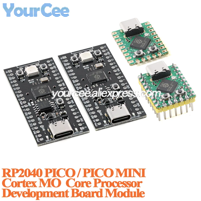 Placa de desarrollo PICO RP2040, procesador de doble núcleo Cortex-M0, 133MHz ARM, 2MB, 4MB, 8MB, 16MB, Pico Mini RP2040, 2 uds./1 ud.