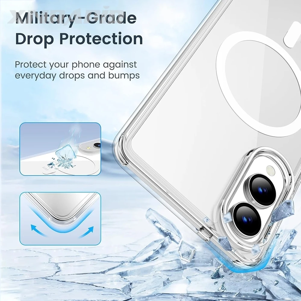 Funda magnética Magsafe de carga inalámbrica para Samsung Galaxy S25 Edge S24 S23 S21 FE S22 Ultra Plus, carcasa dura híbrida suave - imagen 2