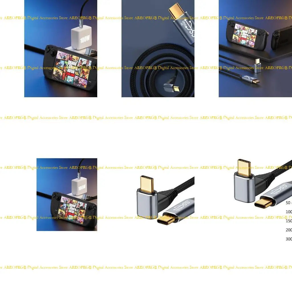 E21E PD 100W Tipo C Cable 90 grados USB C Cable cable cable alambre cargador rápido