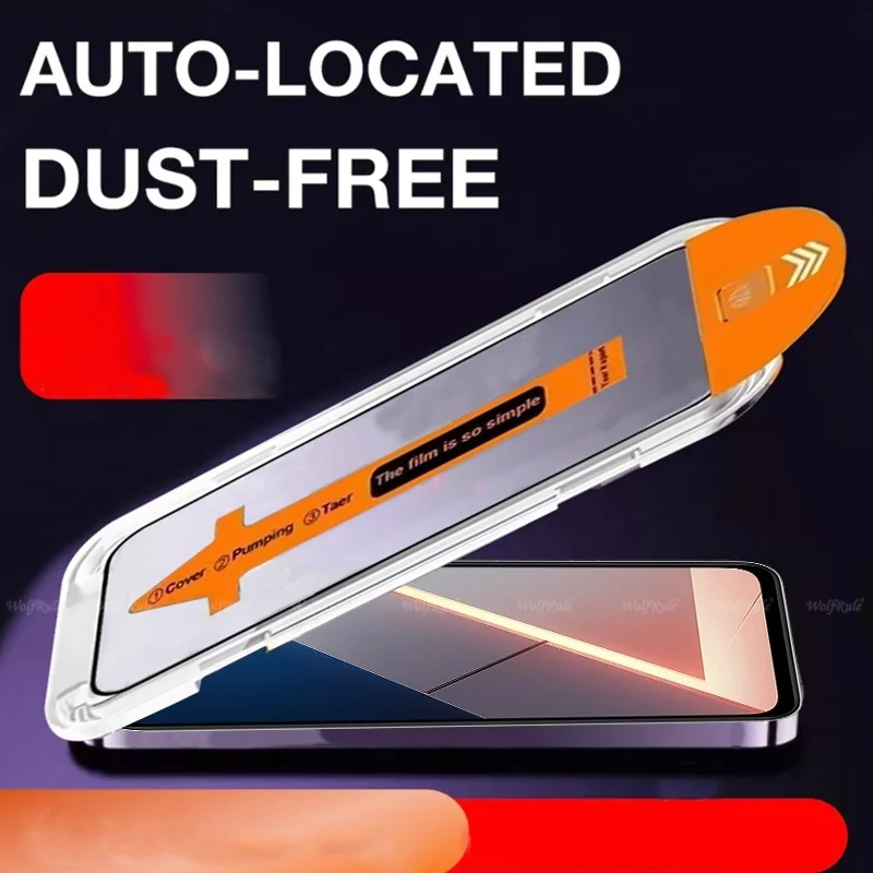 1-4 Uds para Poco M7 vidrio Xiaomi Poco M7 vidrio templado cubierta completa HD 9H fácil instalación sin polvo para Protector de pantalla Poco M7 - imagen 3