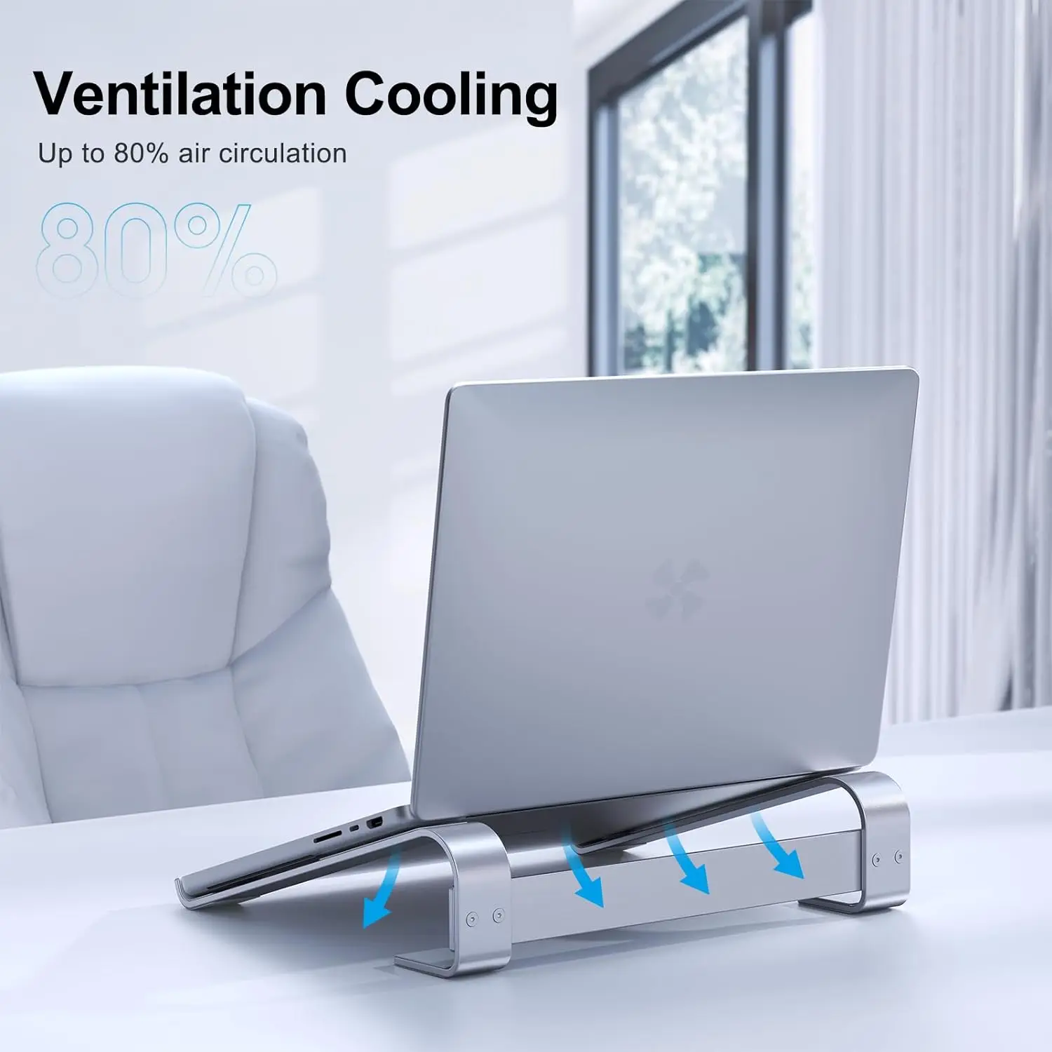 Soporte de refrigeración de aluminio para ordenador portátil, elevador para escritorio, Macbook Pro Air, Dell, HP, Lenovo, soporte para ordenador portátil, accesorios - imagen 4