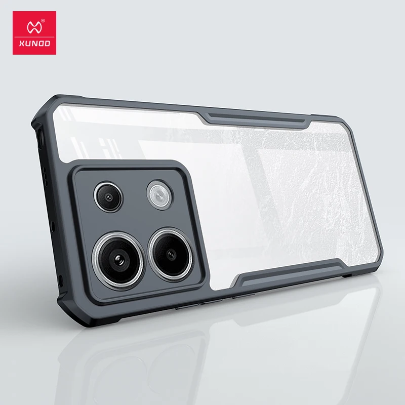 Xundd-funda trasera transparente para Xiaomi Poco X6 X5 Pro carcasa protectora de lujo a prueba de golpes, fundas de teléfono transparentes lisas - imagen 2