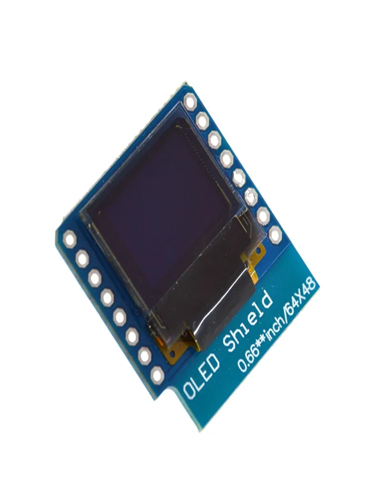Escudo de pantalla LCD LED OLED de 0,66 pulgadas Compatible con WEMOS D1 MINI ESP32 64X48 pantalla de 0,66 pulgadas módulo oled de 0,66 "IIC I2C - imagen 3