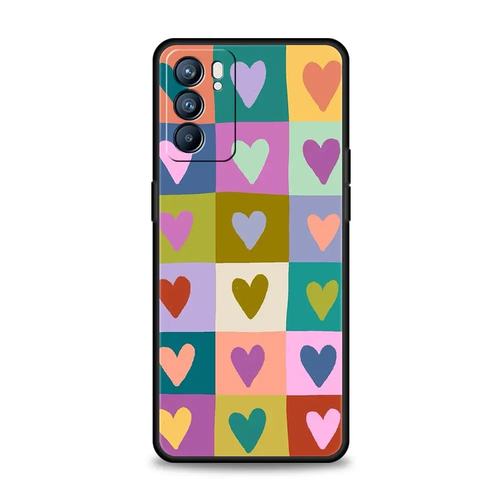 Funda de teléfono para Oppo Reno13 Reno12 Reno11 F Reno10 Pro A54 A53 A95 A76 A74 A57 A98 A80 A79 5G A78 4G, funda A Loving Printout - imagen 3