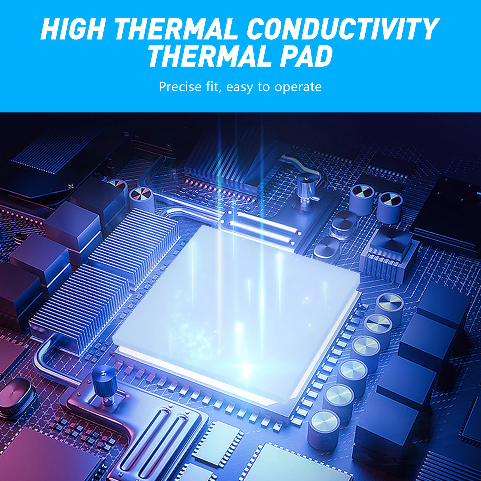 Almohadilla térmica Power train 18W/Mk 120 × 20MM almohadilla térmica de refrigeración resistencia a altas temperaturas GPU CPU alta conductividad térmica - imagen 5