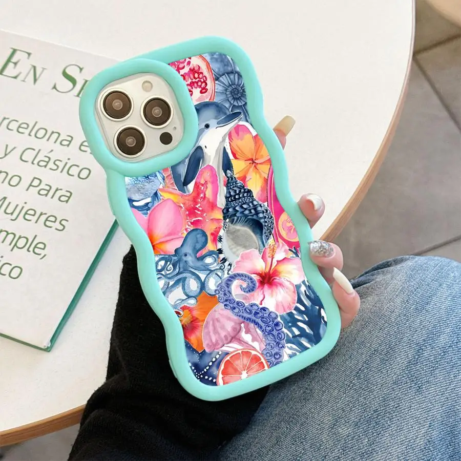 Funda para Xiaomi Redmi A3 A1 A2 Plus 13C 12C 10A 8 14C 10C A5 9C funda suave arte creativo de animales marinos - imagen 5