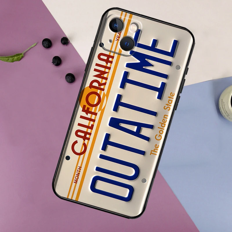 Funda de silicona con licencia DeLorean de Regreso al futuro para iPhone 17 15 14 13 12 11 Pro Max 16 Plus 12 13 Mini 16e 17 Air Back Cover - imagen 5
