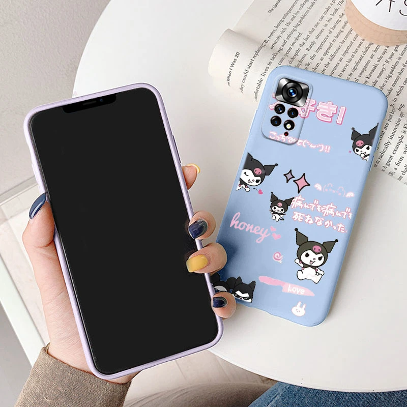 Funda de silicona suave para teléfono Redmi Note 11 11S 4G Note11 Pro 11 Pro Plus 5G Kuromi Melody, carcasa trasera con dibujos animados Sanrio - imagen 4