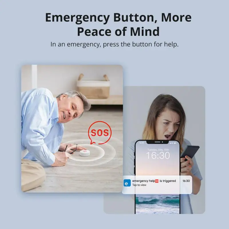 SONOFF SNZB-01P Zigbee botón de interruptor inalámbrico interruptor de escena inteligente Control de automatización del hogar a través de EWeLink Alexa Google Smartthings - imagen 4