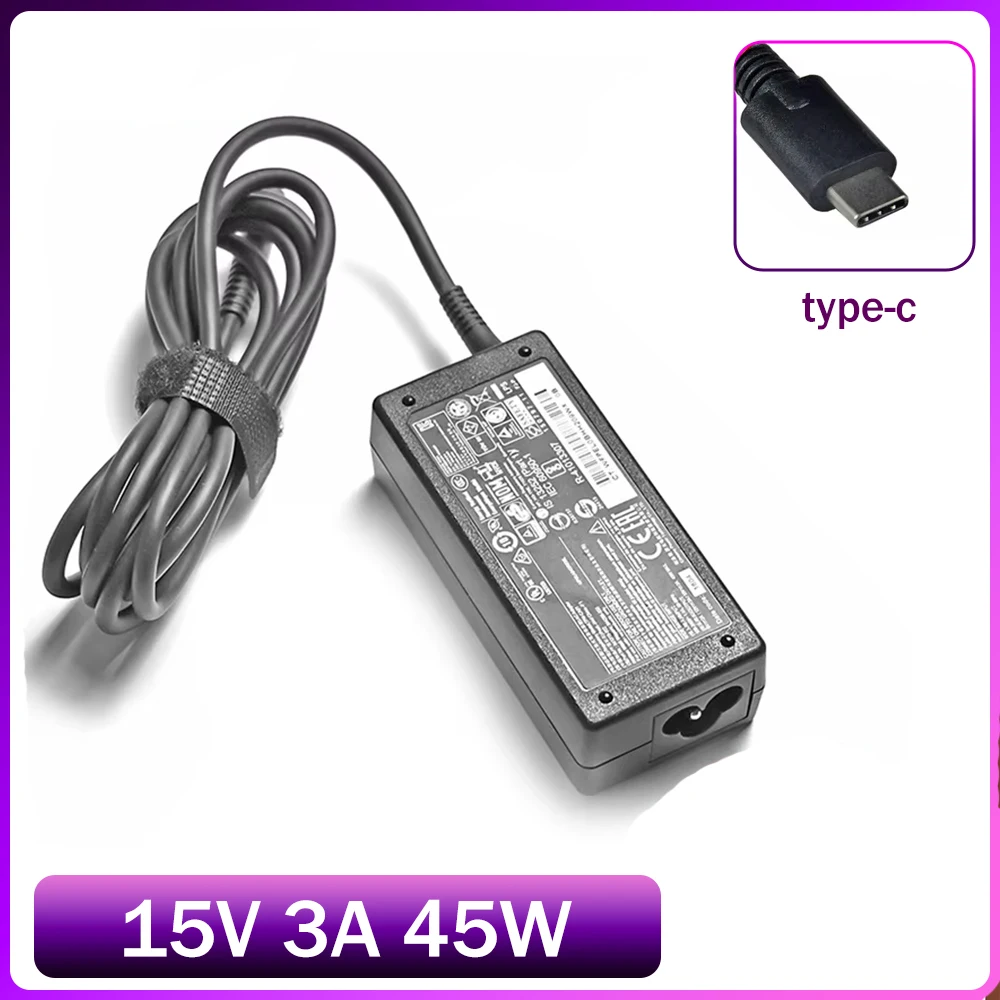 Adaptador de corriente alterna USB tipo C de 15V 3A 45W para HP Spectre 12-a000 x2 13-v000 cargador de ordenador portátil TPN-CA01 918337-002 844205-850