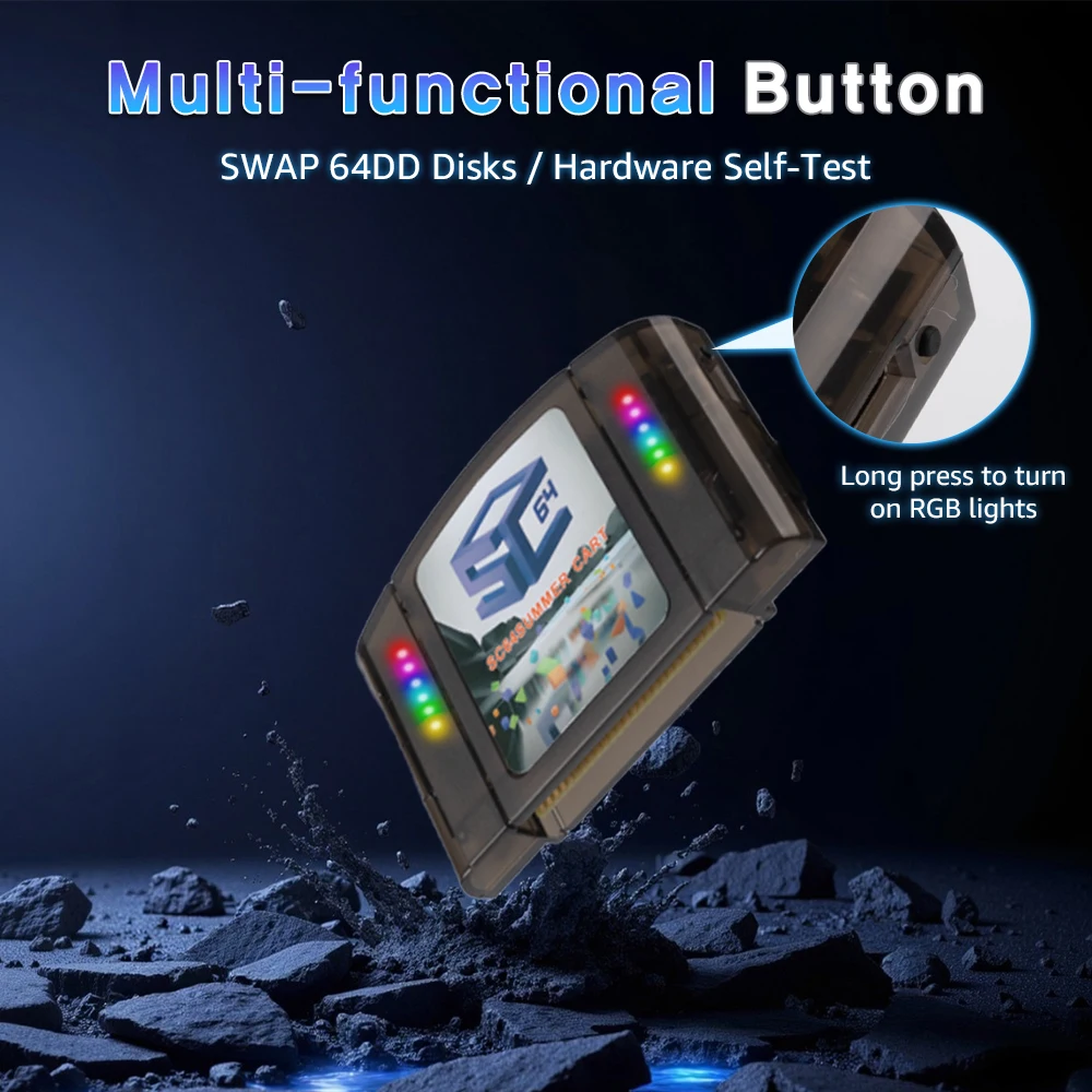 Summer Cart 64 SC64 5600 juegos en 1 cartucho de código abierto Tarjeta TF de 32 GB incluida Juegos 64DD compatibles con juegos N64 para Nintendo 64 - imagen 5