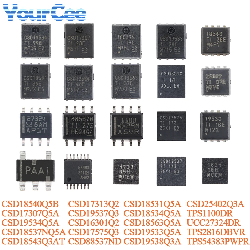 10 uds/5 uds CSD19534Q5A CSD19534 VSONP-8 100V MOSFET de canal N CSD17307Q5A CSD17313Q2 CSD18537NQ5A CSD18540Q5B CSD18543Q3A CSD195
