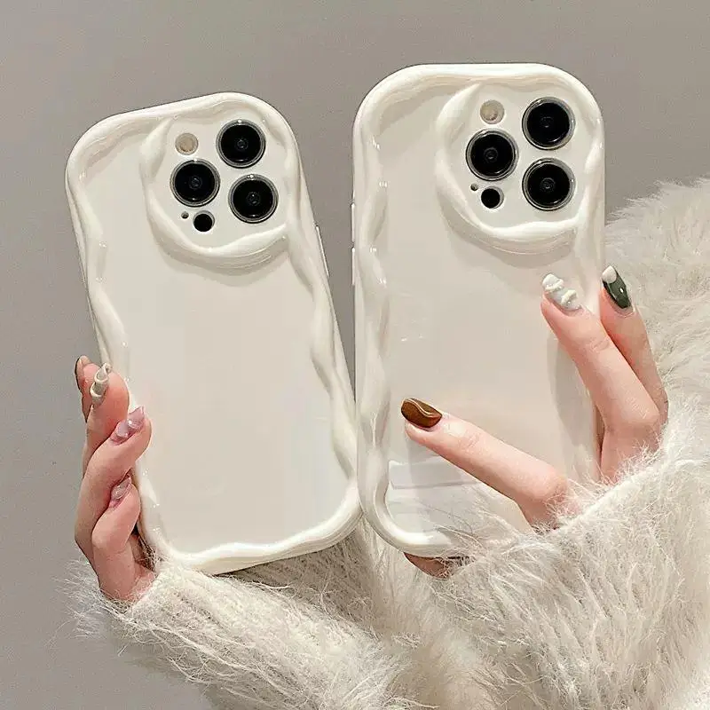 Funda para Samsung Galaxy S24 S23 Ultra S21 Plus S20 FE A54 A34 A52 A53 A33 A35 A55 A14 M54 5G A23 A24 A32, carcasa rizada sólida - imagen 4