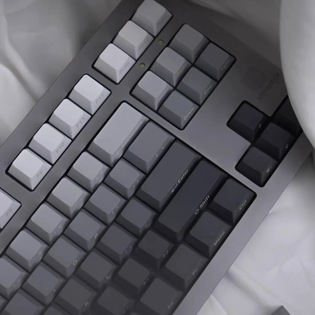 Teclado mecánico de 125 teclas con grabado lateral positivo degradado gris de alta calidad, accesorios de teclado de sublimación Pbt - imagen 4