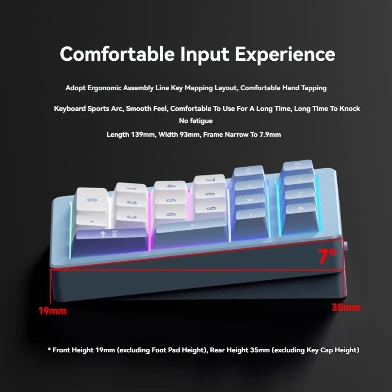 PANDA20 V2 Mini kits de teclado numérico único de aluminio junta inalámbrica de 3 modos intercambiable en caliente RGB juego personalizado Teclado mecánico regalos de Pc - imagen 3