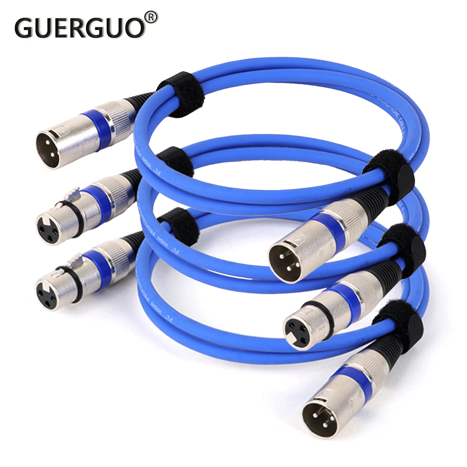 Cable XLR de 3 pines OFC blindado trenzado de Audio para amplificador de mezclador de micrófono, macho a hembra, macho a macho, hembra a hembra, 1 unidad