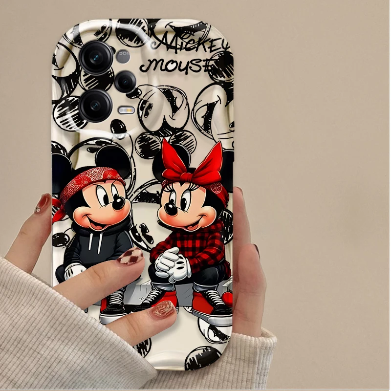 Disney-funda de Mickey y Minnie Mouse para OPPO, carcasa trasera 3D para modelos A3, A98, A94, A93, A92, A79, A78, A76, A60, A58, A57, A55, A38, A17, A16, A15, 4G, 5G - imagen 3