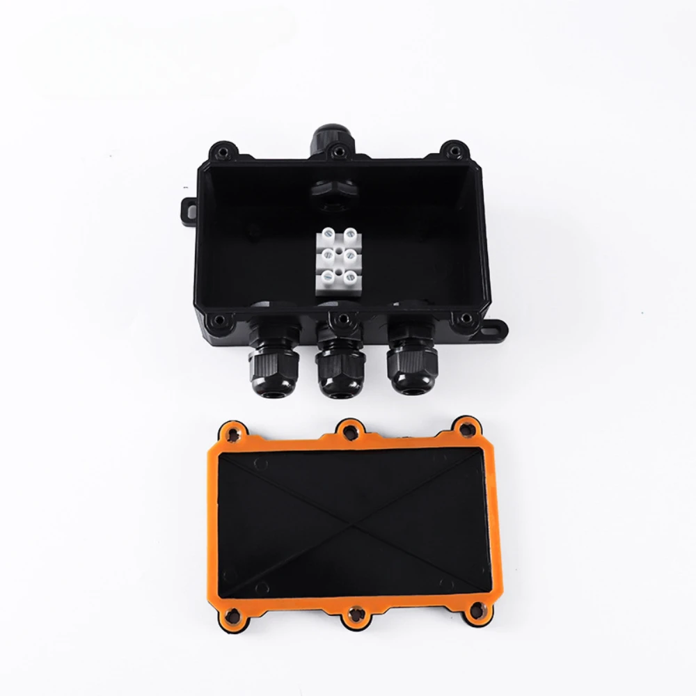 Caja de conexiones externas IP68, Conector de Cable Coaxial de línea de enchufe de 4 vías, rango de Cable de 3-12mm, funda de Cable de alimentación eléctrica externa para exteriores - imagen 4