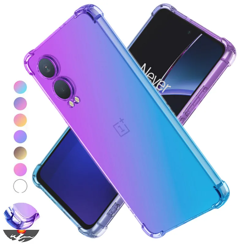 Funda de TPU con gradiente a prueba de golpes para OnePlus Nord CE 4 Lite 5G CE 3 2 Lite N30 SE N200 N20 2T, funda protectora, Coque Capa