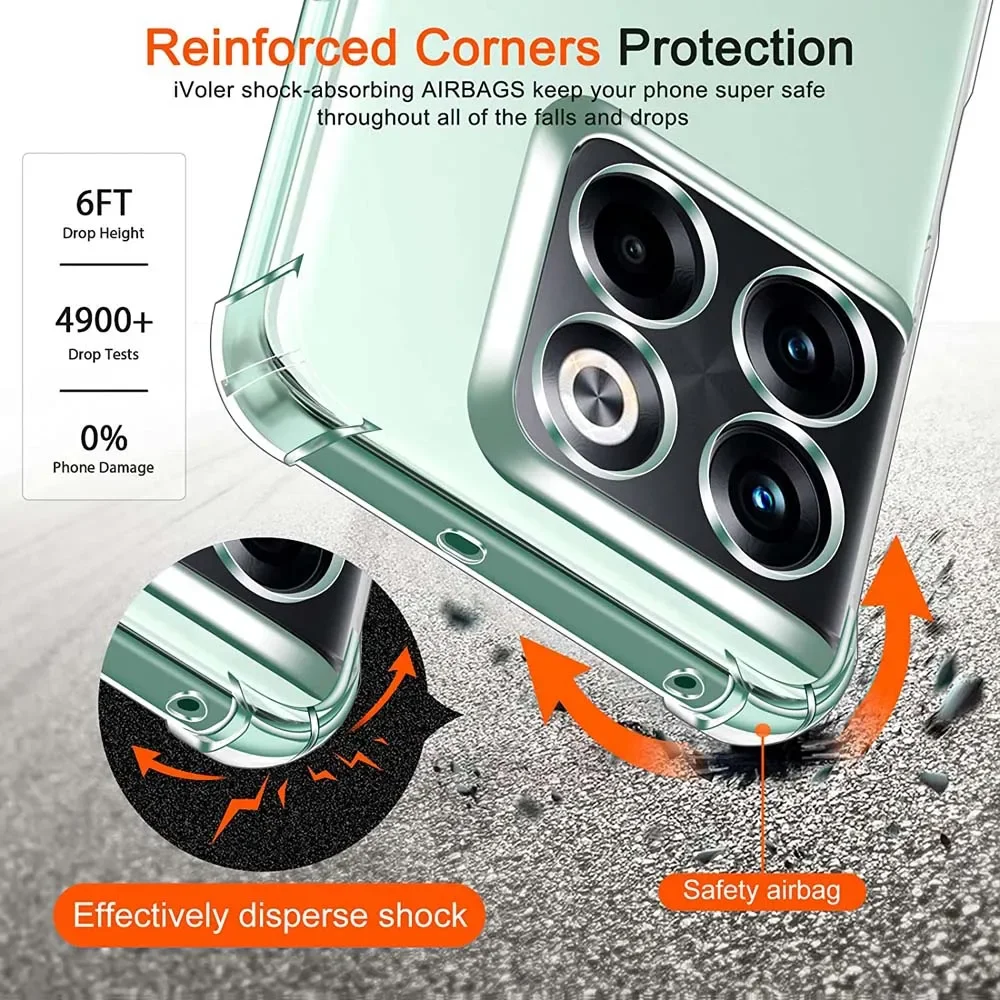 Funda transparente para OnePlus 10T 10R 1+ 11 11R One Plus 6 6T 7 7T 8 8T 9 10 Pro 9R 9RT cubierta de silicona a prueba de golpes - imagen 3