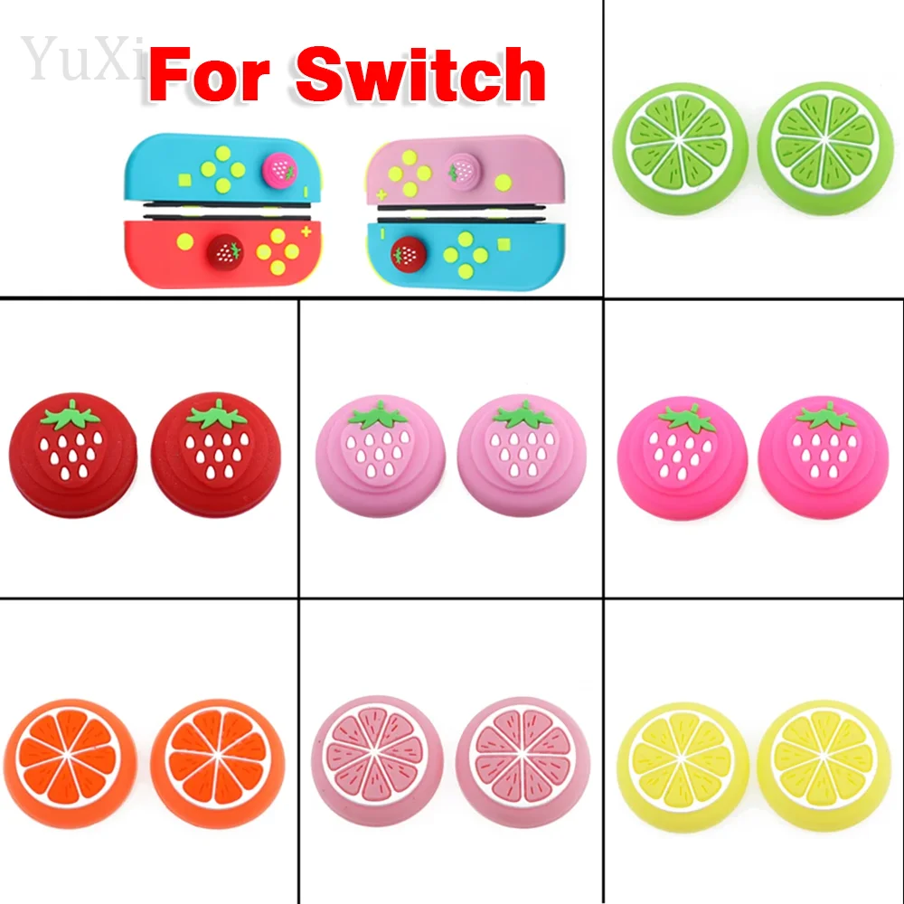 Tapa de agarre antideslizante para Nintendo Switch Lite NS JoyCon, controlador de mando 3D al largo de la cubierta del botón del Joystick, 2 uds.