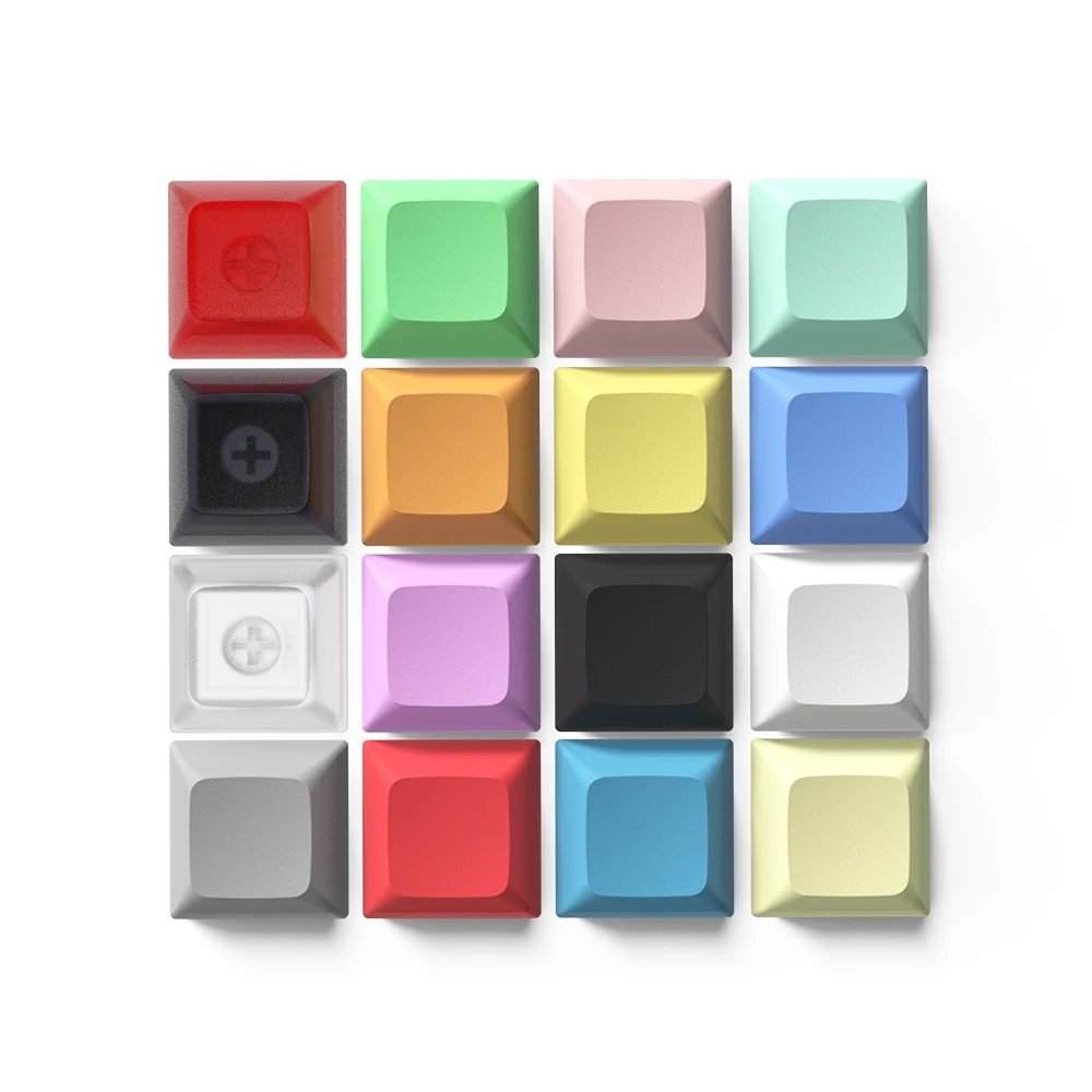 Teclas Dsa 1u mezcladas para juegos, Color rosa, negro, azul y blanco, transparentes, Pbt, 1/piezas