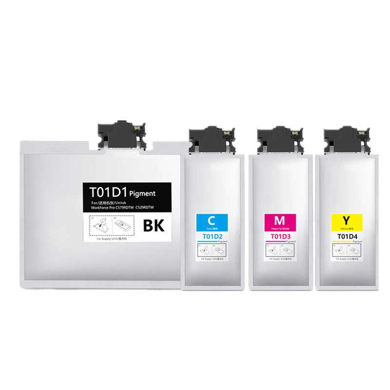 Cartucho de tinta T01D1 T01D2 T01D3 T01D4 con tinta pigmentada para impresora Epson WorkForce Pro WF-C529RDTW WF-C579RD2TWF WF-C579RDTWF - imagen 2