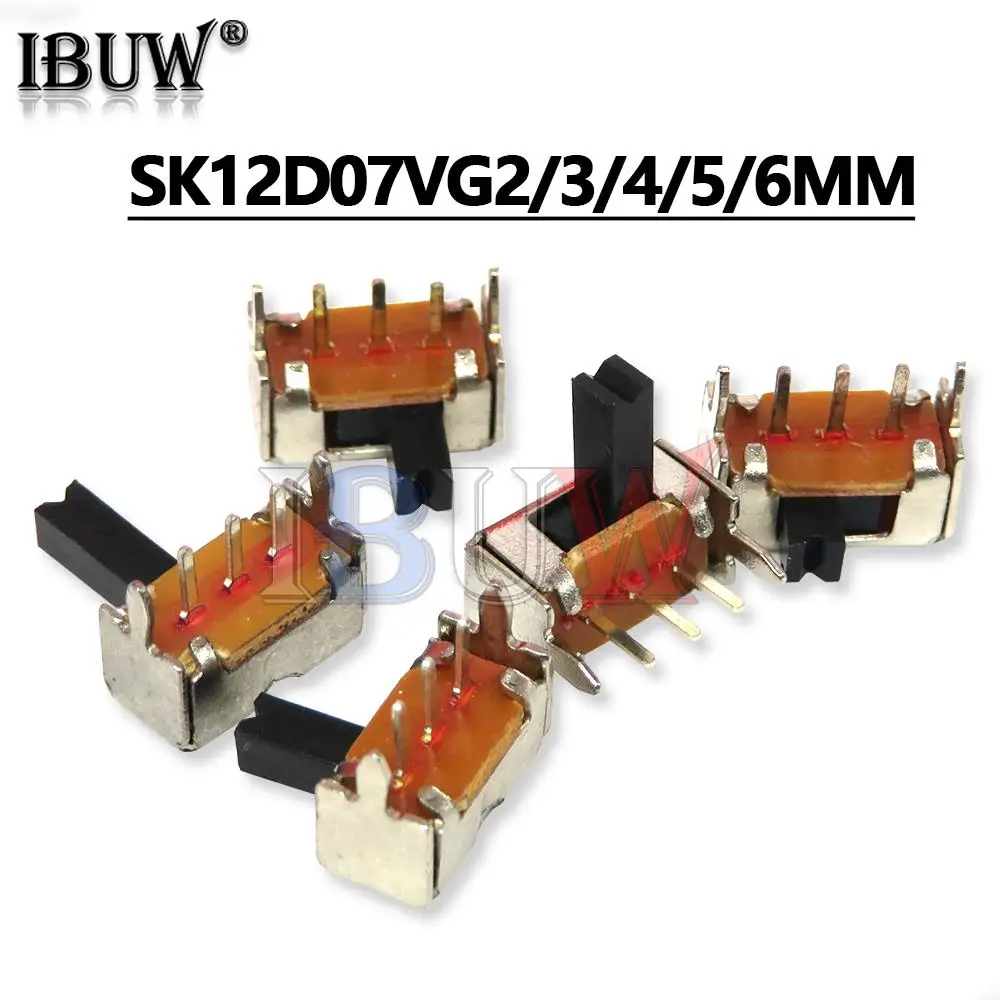 20 piezas SK12D07VG2 SK12D07VG3 SK12D07VG4 SK12D07VG5 SK12D07VG6 interruptor de palanca 1P2T SS12D07VG3 SS12D07VG4 SS12D07VG5 SS12D07VG6 - imagen 4