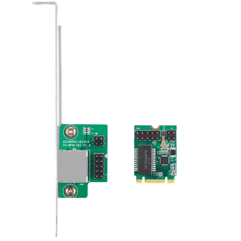 M.2 b-key m-key/M.2 A Key E Key / Mini PCI-e A 1 puerto 10/100/1000Mbps tarjeta de red Gigabit Ethernet RJ45 tarjeta controladora LAN - imagen 2