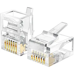 Conector RJ12 Telefónico Chapado Oro – Compatible RJ9