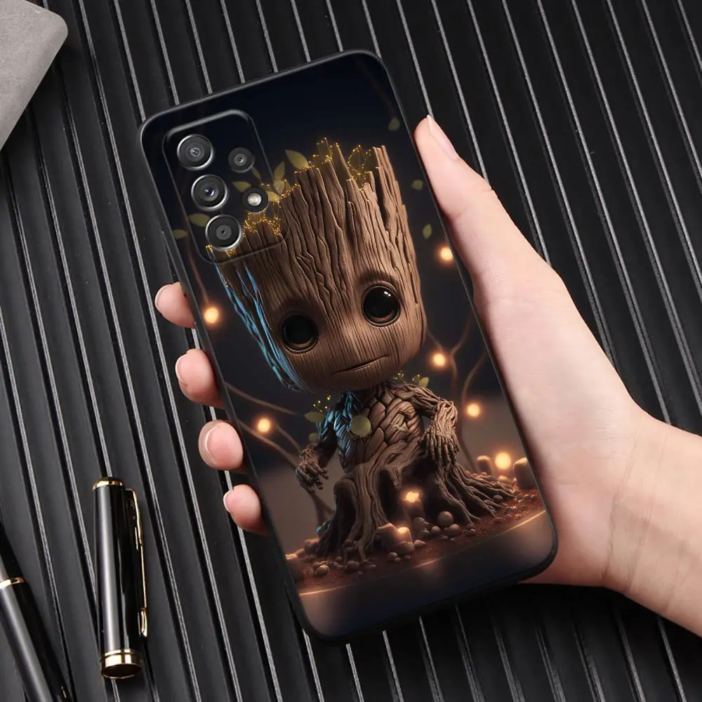 Funda de teléfono Galaxy A55 5G para Samsung A35 A34 A53 A54 A52 A51 A71 73 A72 A42 A31 A32 A33 Funda bebé lindo Marvel Venom Groot - imagen 2