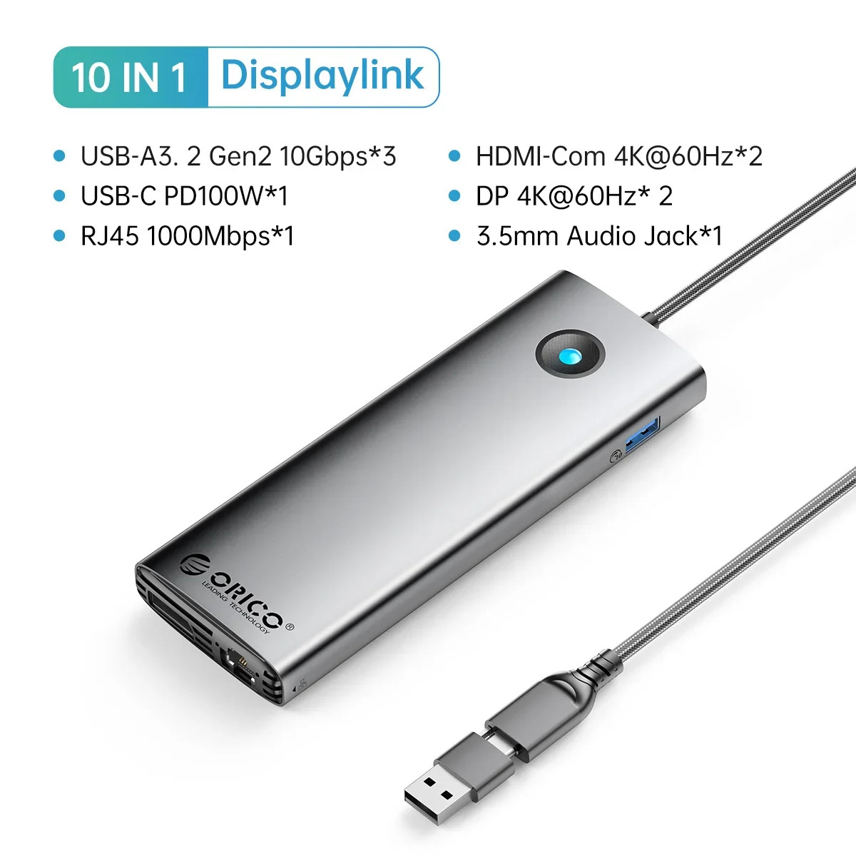 10-in-1 4K60Hz Gray
