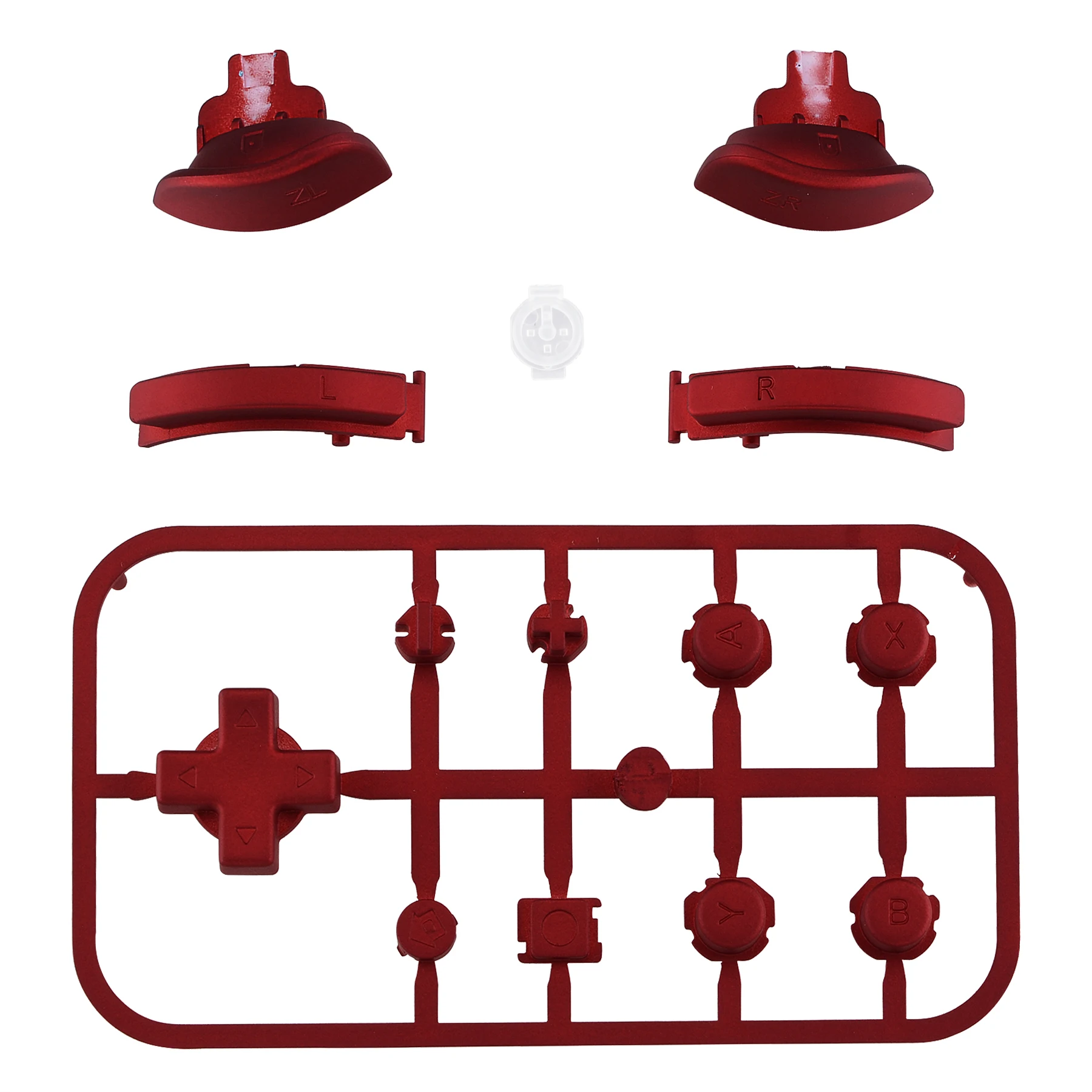 eXtremeRate Juego completo de botones de repuesto con herramientas para NS Switch Lite - Rojo escarlata