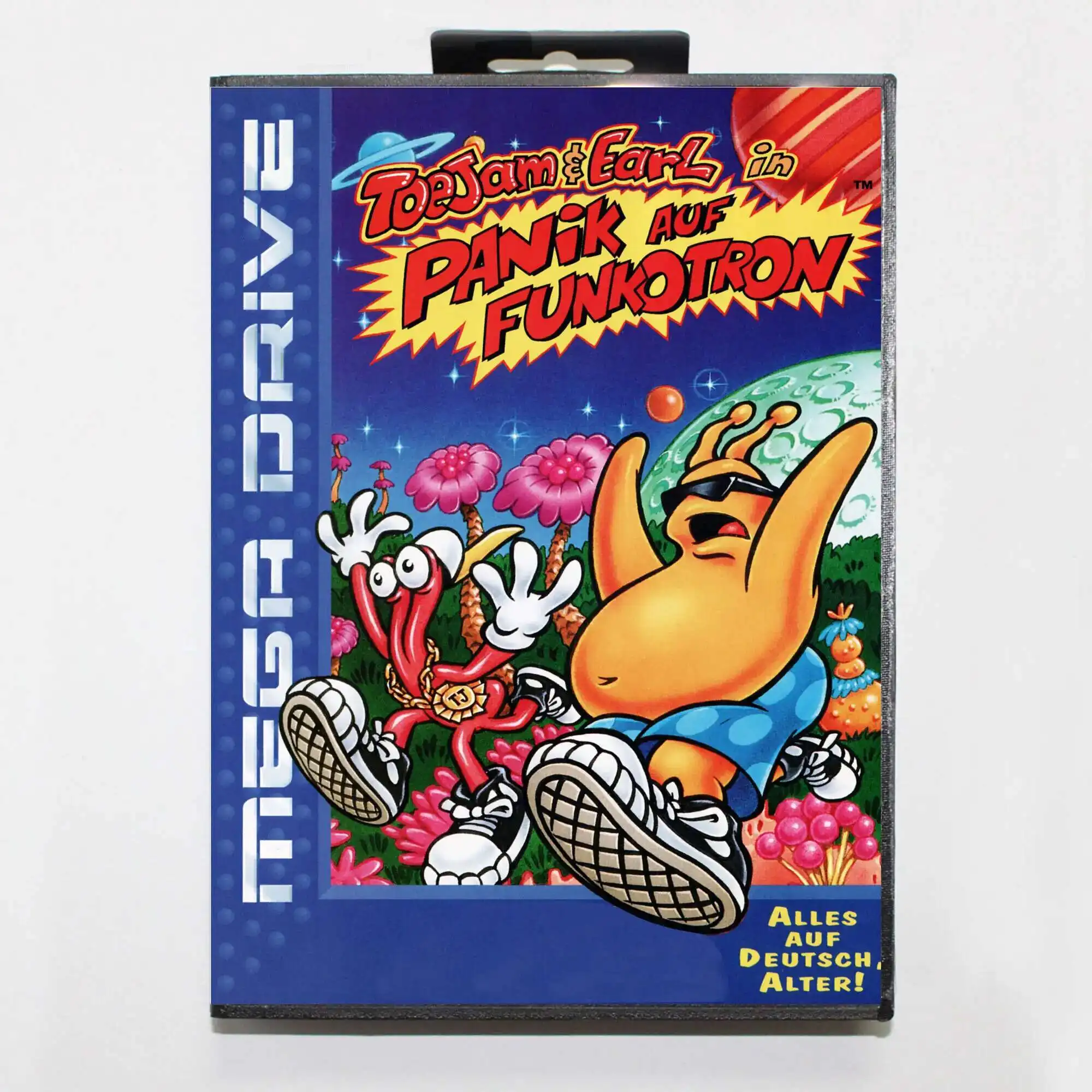 Tarjeta de juego Toe Jam y Earl 2 MD con caja EUR para sistema Sega Megadrive Genesis de 16 bits