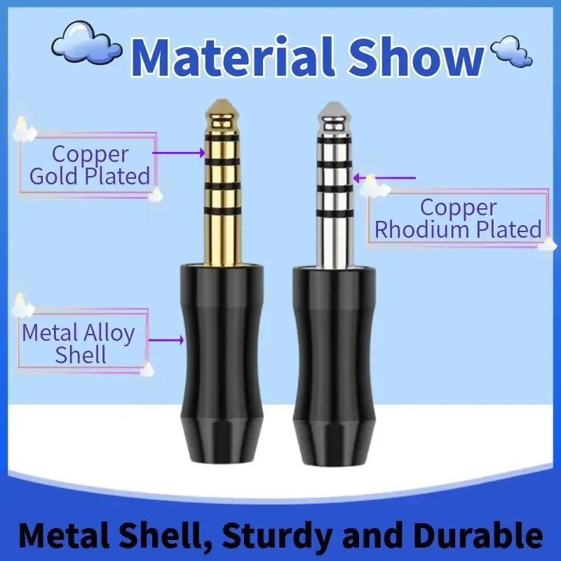 Conector de Audio totalmente equilibrado de 4,4mm, 5 polos, electrónica de consumo, enchufe para auriculares, Terminal de altavoz, Cable para auriculares DIY - imagen 5