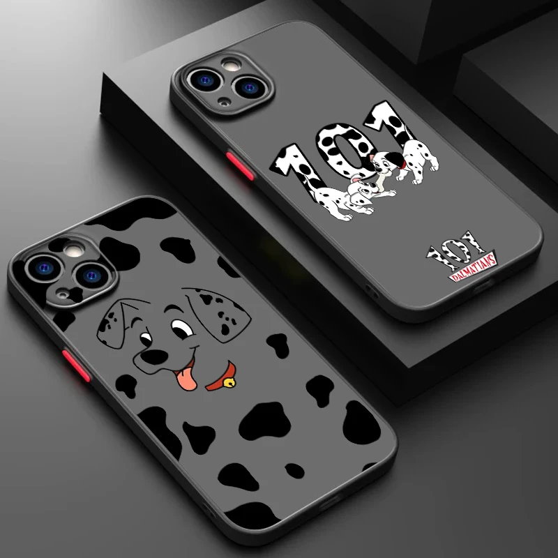 Funda translúcida esmerilada de dálmatas cien uno para iPhone de Apple, 16, 15, 14, 13, 12, 11, XS, XR, X Pro Max Plus, Mini funda de teléfono de TPU - imagen 2