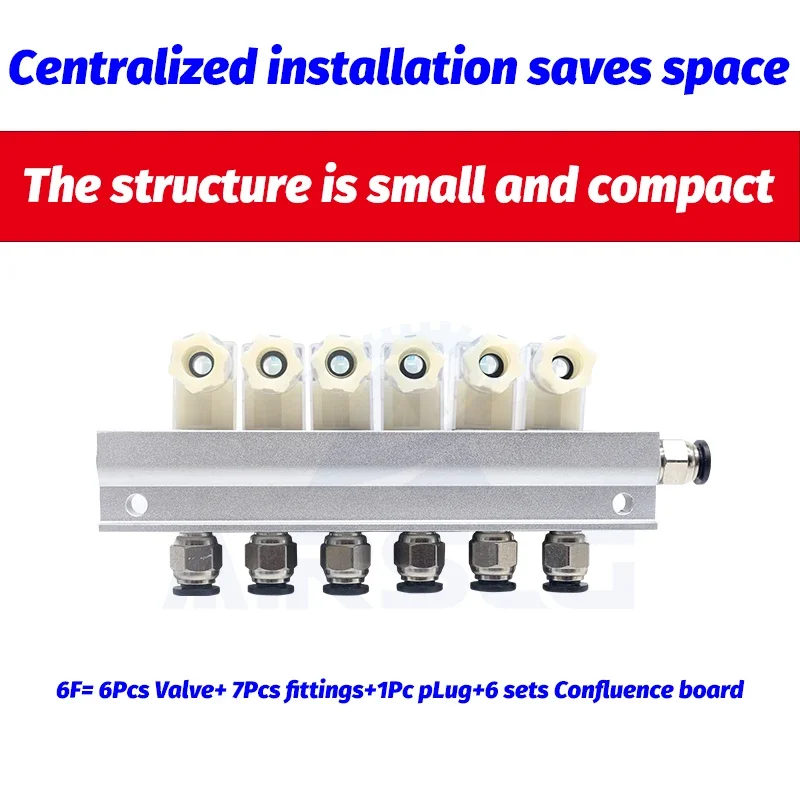 Válvula Solenoide neumática de colector de combinación multidireccional 2v025, 12V, 24V, 110V, 220V, válvula magnética de aire normalmente cerrada de 2 vías - imagen 5
