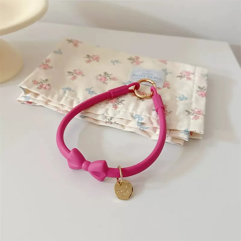 Pulsera con cordón para teléfono móvil, correa de muñeca antipérdida de silicona, estilo bonito con lazo, llave desmontable Universal con parche transparente - imagen 5