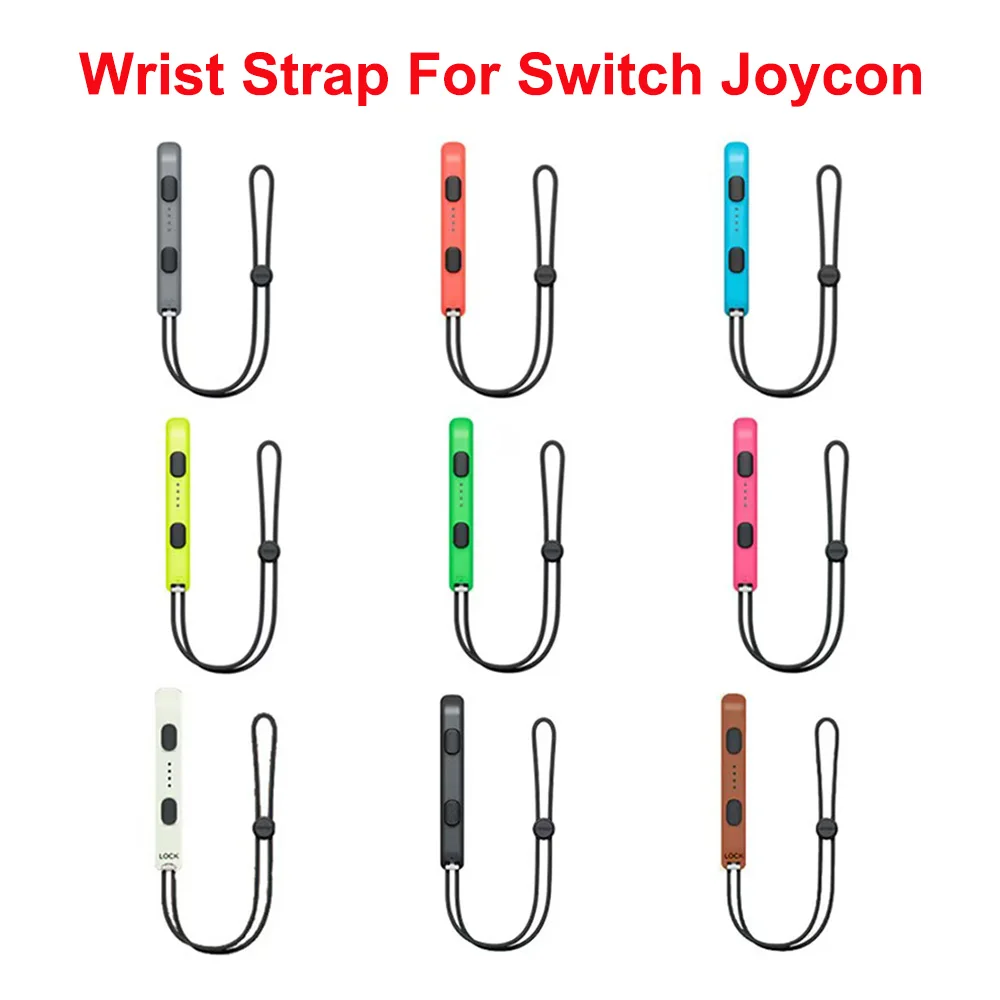 1 par de correas de muñeca para Switch Joycon, piezas de repuesto de cordón, accesorios para controlador Joy-Con con riel de Metal mejorado