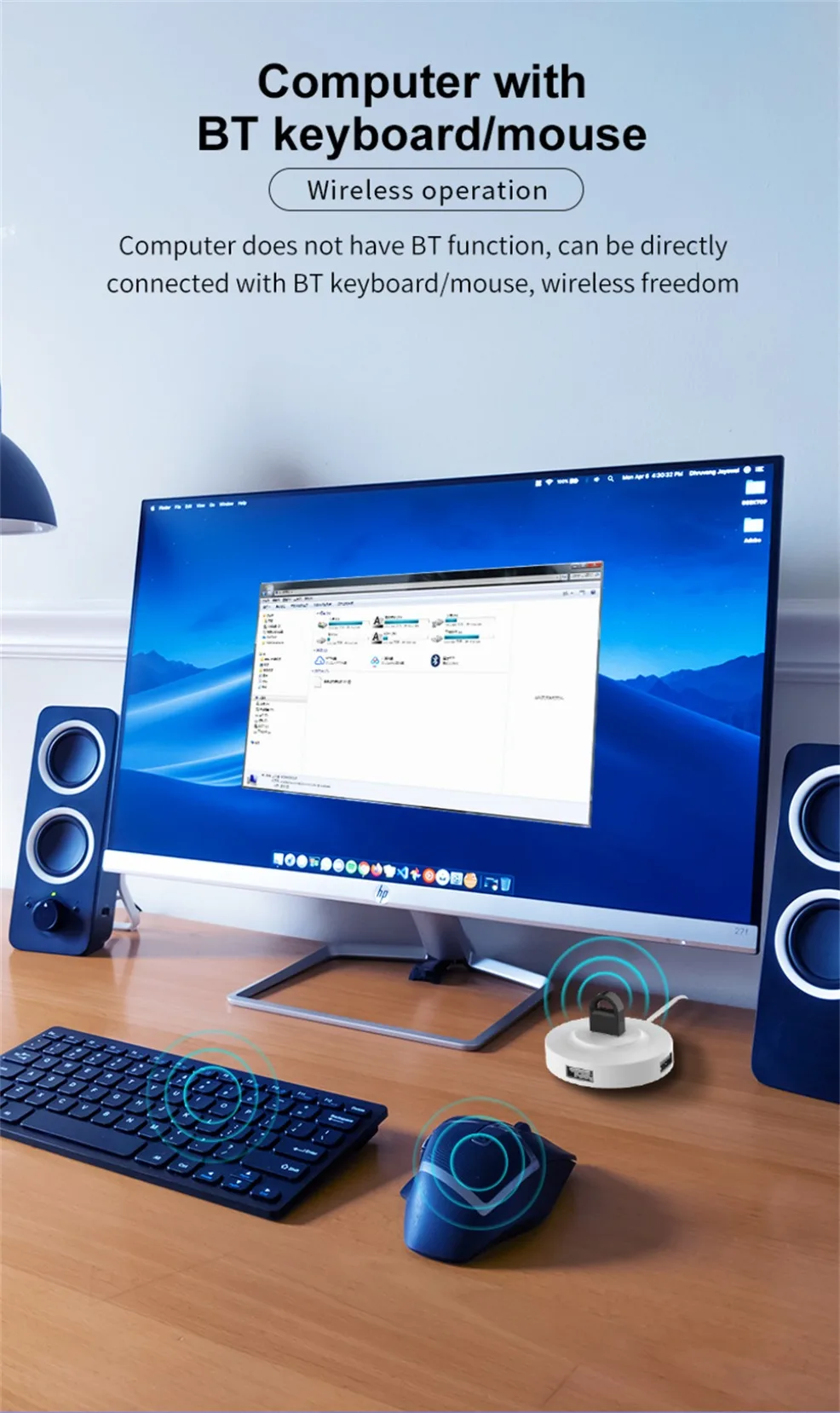 Adaptador Dongle USB Bluetooth 5,1, receptor para PC, altavoz, ratón inalámbrico, teclado, música, receptor de Audio, transmisor - imagen 5