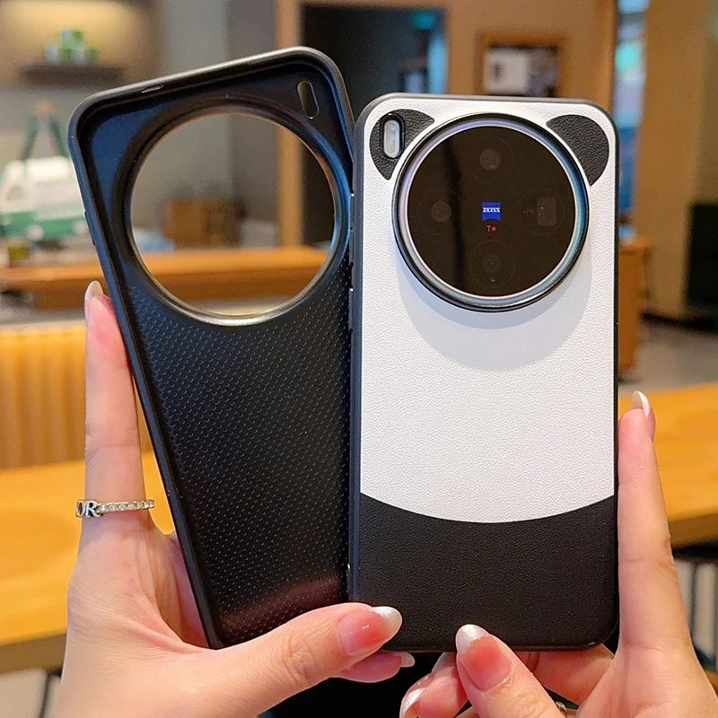 Funda para VIVO X300 Pro Panda Color moda lindo tela patrón de cuero cubierta de protección para VIVO X300 X200 Pro Mini X200S - imagen 4