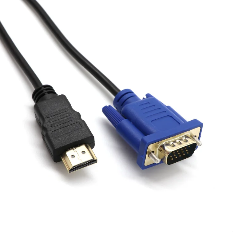 Adaptador de vídeo de alta calidad HDMI compatible con Cable VGA macho a macho de 1,8 M solo para reproductor HD a HDTV