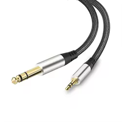 Cable de Audio Jack 3,5 mm a 6,35 mm – Estéreo Hi-Fi