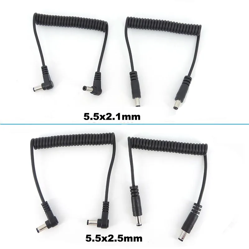 Cable de alimentación CC macho a macho con conector de resorte, enchufe de 5,5mm x 2,1mm, Cable de extensión de 5,5x2,5mm para cámara CCTV - imagen 3