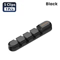 1Pcs 5-Clips Black