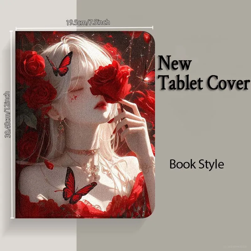 Hermosa chica de Anime para Xiaomi Redmi Pad 2 4 5 6 6S 7 7S SE Pro Ultra Max 14 11 12,4 11,2 12,5 pulgadas funda para tableta - imagen 5