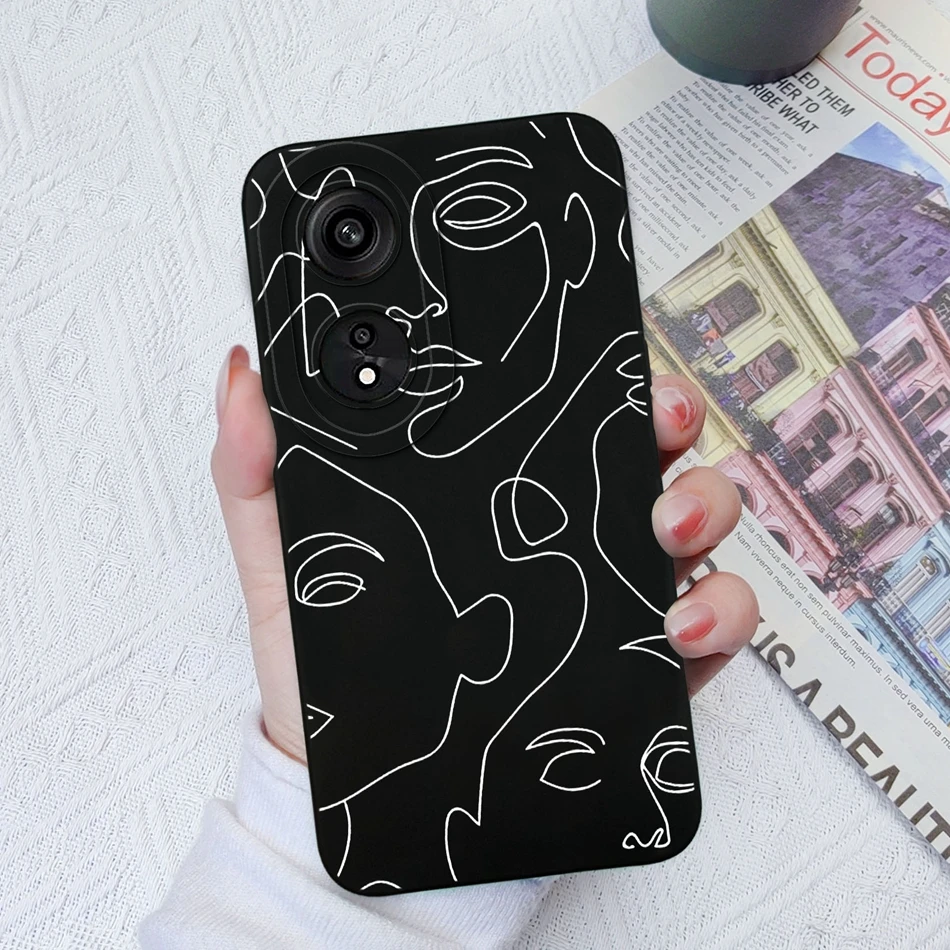 Funda de teléfono para Oppo A58, A78, 4G, 5G, dibujos animados, silicona líquida suave, actualización, carcasa de protección completa para OPPOA58, OPPOA78, cubierta trasera - imagen 4